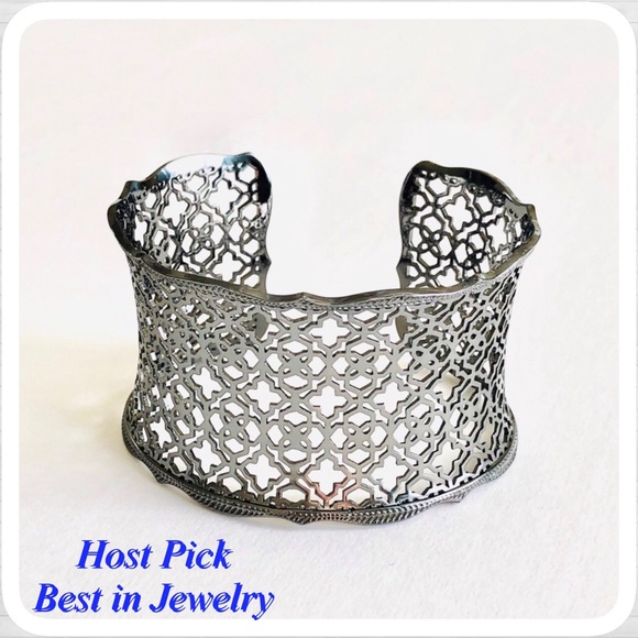 Kendra Scott Jewelry - NWOT Kendra Scott Candice Silver Filigree Cut Cuff Bracelet